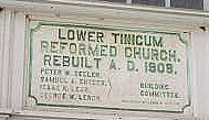 Lower Tinicum, rebuilt A.D. 1908 , Peter W. Beeler, Samuel A. Snyder, Isaac R. Lear, George W. Lerch